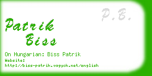 patrik biss business card